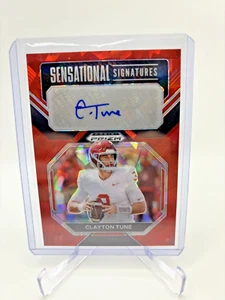 2023 Prizm Draft Picks Clayton Tune Auto Auto Red Ice Trading Card Singles - Picture 1 of 2