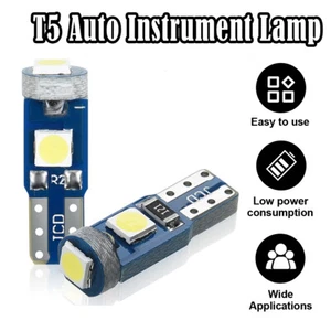 10X T5 Led Bulb Car Lights Motorcycle Dashboard Light Mini 12v Warming Auto 3smd - Picture 1 of 16