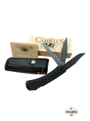 Camillus USA Promaster Triple Lockback Folding Knife 896 w/ Leather  (FVS026863) - Image 1 of 4