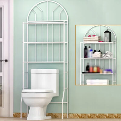 3 Tier Over The Toilet Shelf Bathroom Storage Towel Rack Metal Iron Space Saver - Image 1 of 4