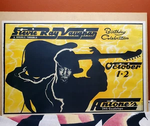 Stevie Ray Vaughan Danny Garrett Birthday Antone's Texas Poster Print 1st State - Picture 1 of 24