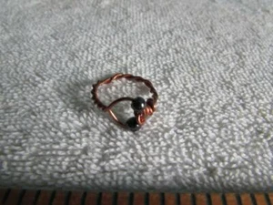 Handmade Copper Wire Wrapped Ring W/ Magnetic Beads Size 6 3/4 - Picture 1 of 1