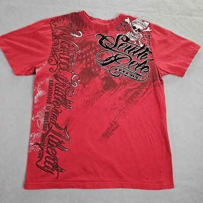 Southpole Truth & Liberty MCMXCI TShirt Men's Large Red Short Sleeve Streetwear - Image 1 of 4