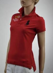 Ralph Lauren Red Skinny POLO Short Sleeve Big Pony Spain Polo Shirt- XSmall- NWT