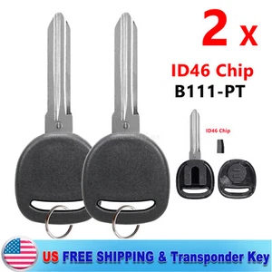2 For GMC Buick Chevrolet Cadillac Transponder Ignition 46 Chip Key B111 - PT - Picture 1 of 8