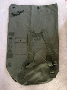 Borsone militare US Army borsa mare OD nylon verde 2 cinghie esercito grande bagaglio - Foto 1 di 9