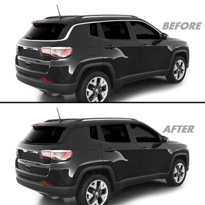 Vinilo apagón eliminación de cromo para Jeep Compass 2017-25 moldura de ventana - Imagen 1 de 5