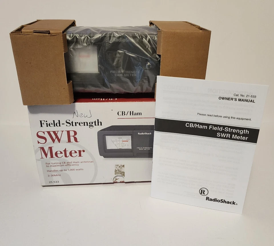 FIELD-STRENGTH SWR METER RadioShack 21-533 CB / HAM Up To 1000 Watts - Image 1 of 4