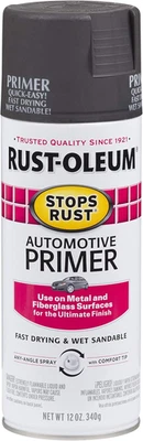 Rust-Oleum 2089830 detiene el óxido en aerosol de imprimación automotriz, 12 OZ, plano gris oscuro Foto 1 de 4