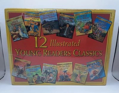 NEW Sealed Box Set 12 Illustrated Young Readers Classics Childrens Kids Books - Image 1 of 4