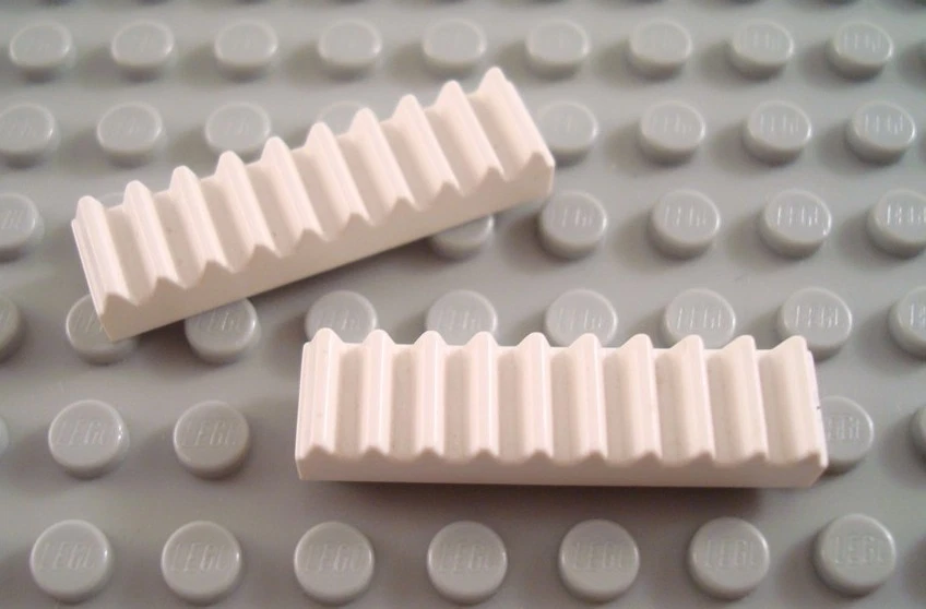 LEGO лот из 2 белых стоек для технического снаряжения 1x4 - Изображение 1 из 1