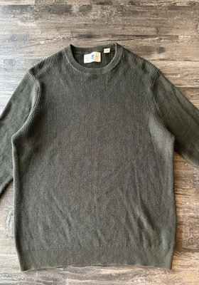 Suéter Vintage Negro Marrón 1826 Tejido Acanalado Cuello Redondo Color Verde Talla Grande Foto 1 de 4