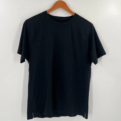 Camiseta Raglán Alo Yoga Para Hombres Negra Cuello Redondo Manga Corta Talla M Atletismo Foto 1 de 4