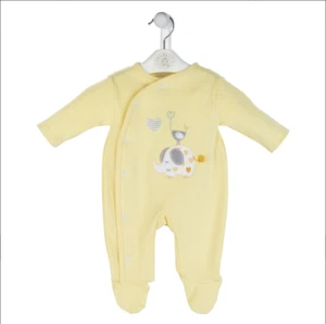 NEWBORN LEMON COTTON ROMPER BABY GROW SLEEPSUIT GIRLS BOYS 0-3 MONTHS GIFT - Picture 1 of 2