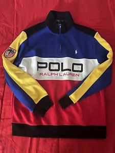 Polo Ralph Lauren Men (L) 1/4 zip Fleece Sweater Multicolor - Picture 1 of 6
