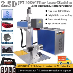 2.5D JPT Mopa 100W Fiber Laser Marking Deep Engraving Machine EZCAD3 Z Electric - Picture 1 of 15