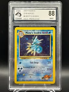 Pokemon Misty's Seadra Holo - Gym Heroes 1st Edition #9 Mint CGA 88 - Picture 1 of 2
