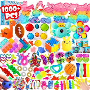 1000Pcs Fidget Toys Pack, Bulk Party Favors for Kids, Stocking Stuffers, Treasur - Picture 1 of 6