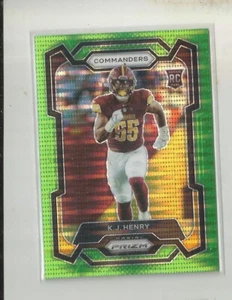 2023 Panini Prizm K.J. HENRY Neon Green Pulsar - Picture 1 of 1