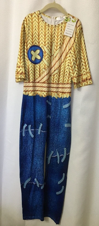 男孩万圣节服装带绳子图案胸部 32 英寸长 48 英寸大号 14 码 — 第 1/4 张图片