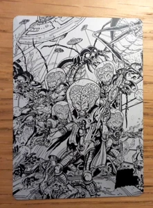 Mars attacks 2013 BLACK printing plate card 75 DEVASTATION BEGINS - Picture 1 of 2