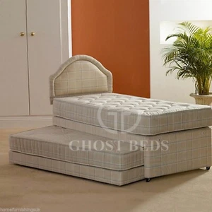 SINGLE 3 IN 1 GUEST BED WITH 2 x DEEP QUILTED MATTRESSES. FREE NEXT DAY DELIVERY - Picture 1 of 7