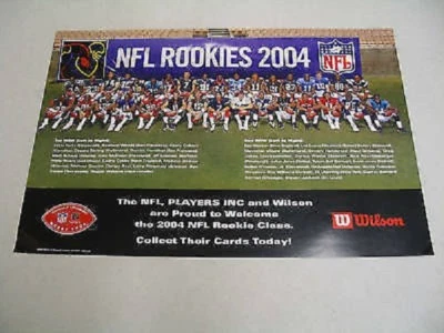 2004 NFL Rookies 11.5"x17" Poster Ben Roethlisberger Eli Manning Philip Rivers + - Image 1 of 3