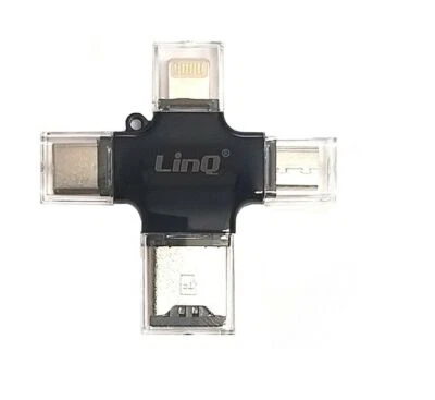 *Zs- 4 in 1 OTG Micro SD / TF Lettore Schede Adattatore PC USB Tipo C Lghting - Immagine 1 di 2