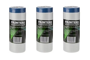 Painters Warehouse Pre-taped Masking Film Refills 2.7m x 18M Set of 10 Rolls - Picture 1 of 6