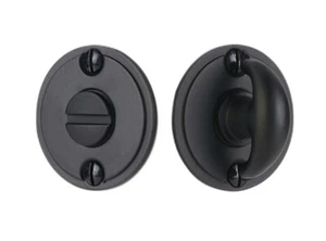 Emtek Classic Thumbturn Privacy Bolt Door Lock 828TPUS19 Flat Black NEW No Box - Picture 1 of 17