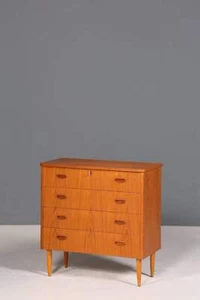 Stilvolle Mid Century Kommode Teak Holz Sideboard Vintage Schubladen Kommode - Bild 1 von 10