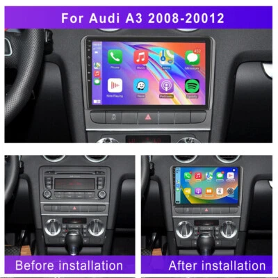 Für Audi A3 8P 2003-2013 Android 13 Autoradio 6G+64G GPS NAVI BT USB CarPlay  - Bild 1 von 4