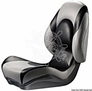 ATTWOOD Centric II Ergonomic Folding Seat with Bushings for Fastening to Column - Picture 1 of 4