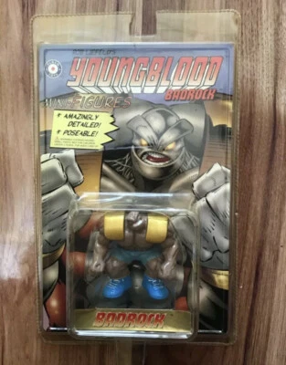 Badrock Mini-figure - Rob Liefeld’s Youngblood - Placo Toys 1995 - image 1 of 4