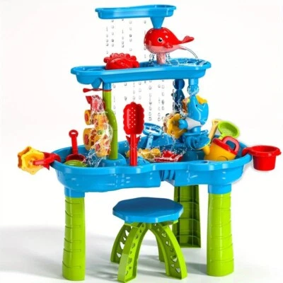 Kids Sand Water Table For Toddlers, 3-Tier Sand And Water Play Table Toys - GIFT - Image 1 of 4