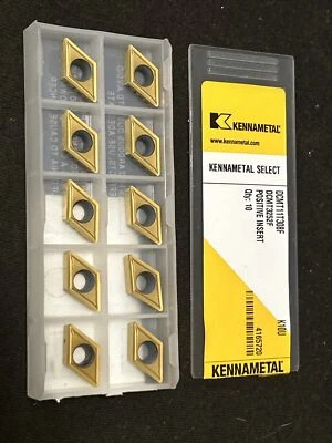 Cantidad. 10, insertos de torneado de carburo Kennametal DCMT11T308 F K10U. DCMT3252 F EE. UU.!! Foto 1 de 4
