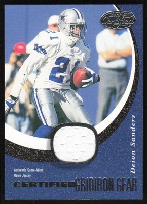 2000 Leaf Certified Gridiron Gear Jersey Deion Sanders /300 Dallas Cowboys - Image 1 of 2