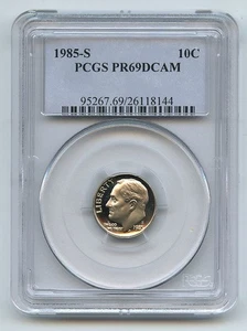 1985 S 10C Roosevelt Dime Proof PCGS PR69DCAM - Picture 1 of 1