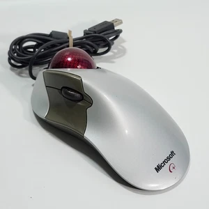 Microsoft Trackball Explorer 1.0 Ergonomic Mouse PS2 USB Gray X08-70390 READ - Picture 1 of 17