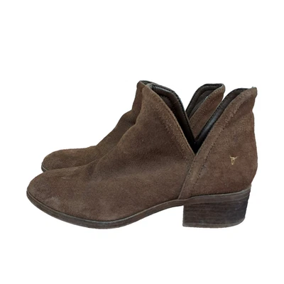 Windsor Smith Razel Boots Womens Size 7 Brown Longhorn Cut Out Ankle Booties Foto 1 de 4