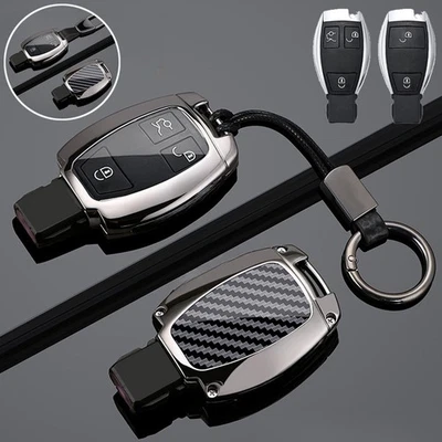 Zinc Alloy TPU Car Key Fob Case Cover Bag For Benz C E CLA CLS W204 GLK GLA W212 - Image 1 of 4