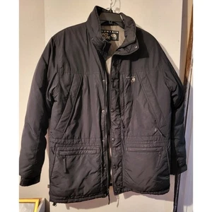Mountain Hardwear Black Down Puffer Jacket Mens L Removable Hood, 90% Down fill - Picture 1 of 6