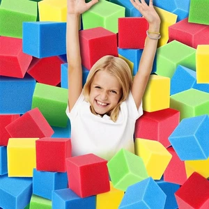 36 Pcs Foam Pit Cubes Blocks 3.1 x 3.1 x 3.1 Inch Colorful Flame Retardant Ed... - Bild 1 von 7