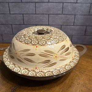 Temp-Tations OLD WORLD BROWN 2 piece Shallow Baker and Lid / Bowl Set 1.1 QT - Picture 1 of 7