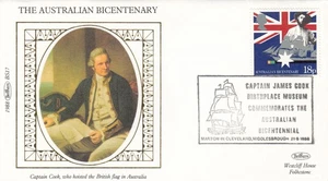 Australian BiCentenary GB Benham FDC James Cook Museum Marton 1988 (150159) - Picture 1 of 1
