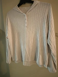 American Eagle Soft & Sexy Plush Sweater With Hood Lightweight Size XL Beige - Picture 1 of 3