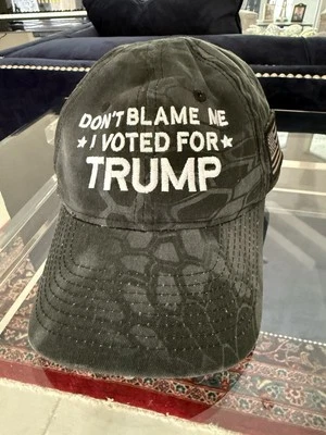 Don't Blame Me I Voted For Trump Charcoal Gray Baseball Cap from Outdoor Cap - Image 1 of 3