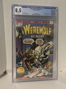 Hombre lobo de noche #32 CGC 8,5 (W) EN ESTADO BASTANTE BUENO+ 1ª aplicación. Cómics de Marvel de Moon Knight 1975 - Imagen 1 de 12