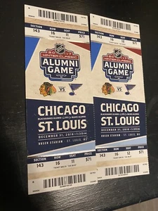 2017 Winter Classic & Alumni Game UNUSED tickets Blackhawks @ Blues Tarasenko - Picture 1 of 2