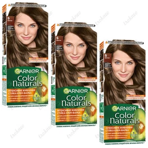 Garnier Color Naturals 5 Light Brown Color hair 3 (three) BOXES - Picture 1 of 2